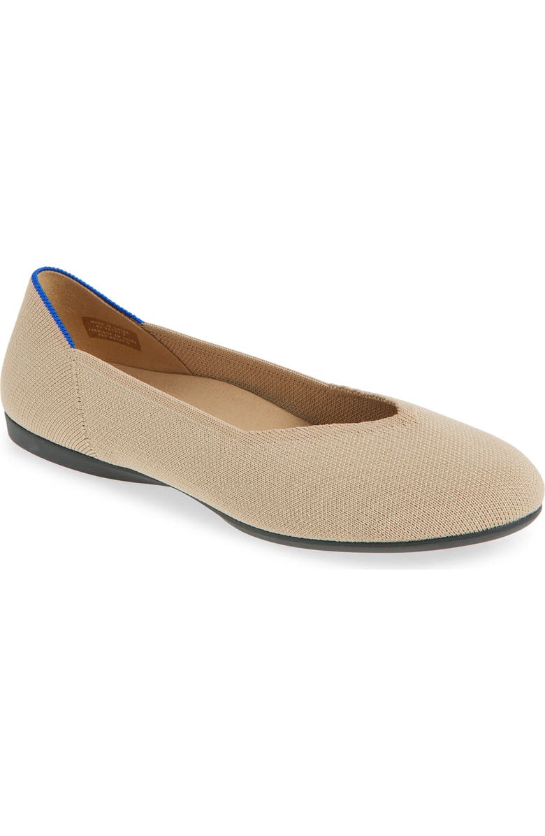 Rothy's The Daily Ballet Flat, Main, color, Ecru
