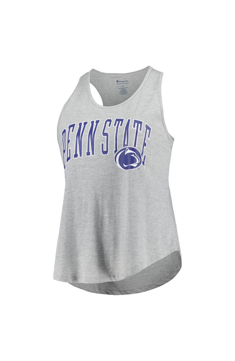 PROFILE Women's Profile Heather Gray Penn State Nittany Lions Arch Logo Racerback Scoop Neck Tank Top, Alternate, color, Heather Gray