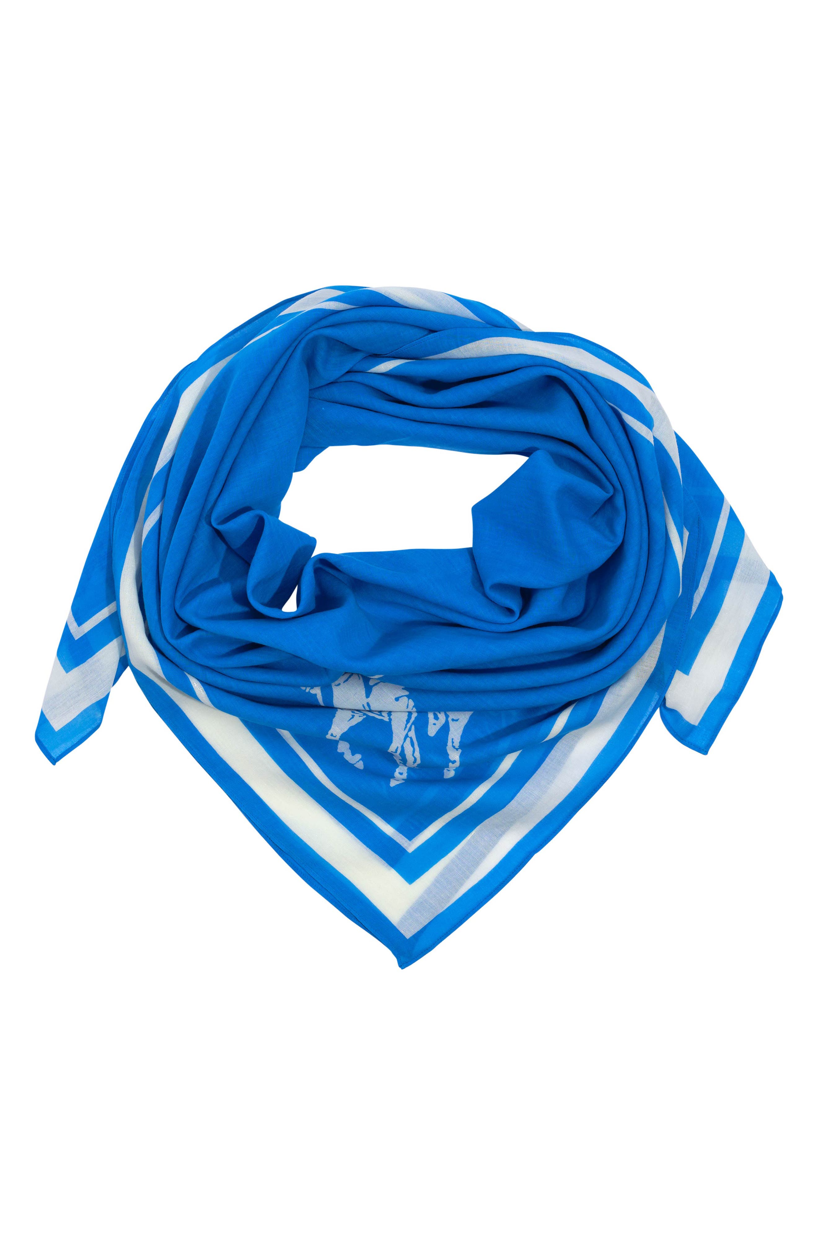 Polo Ralph Lauren Update Polo Pony Square Cotton Scarf (Women