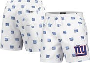 PRO STANDARD Men's Pro Standard  White New York Giants Allover Print Mini Logo Shorts
