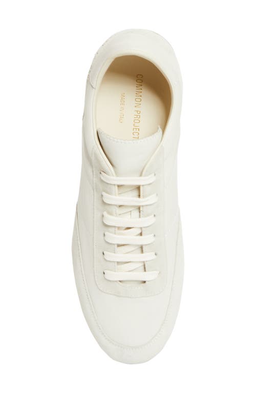 Common Projects Minimal Runner Suede-trimmed Leather Sneakers In White