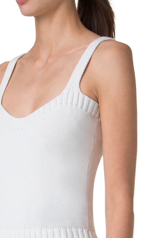 Akris Punto Chunky V-neck Sweater Tank In Cream