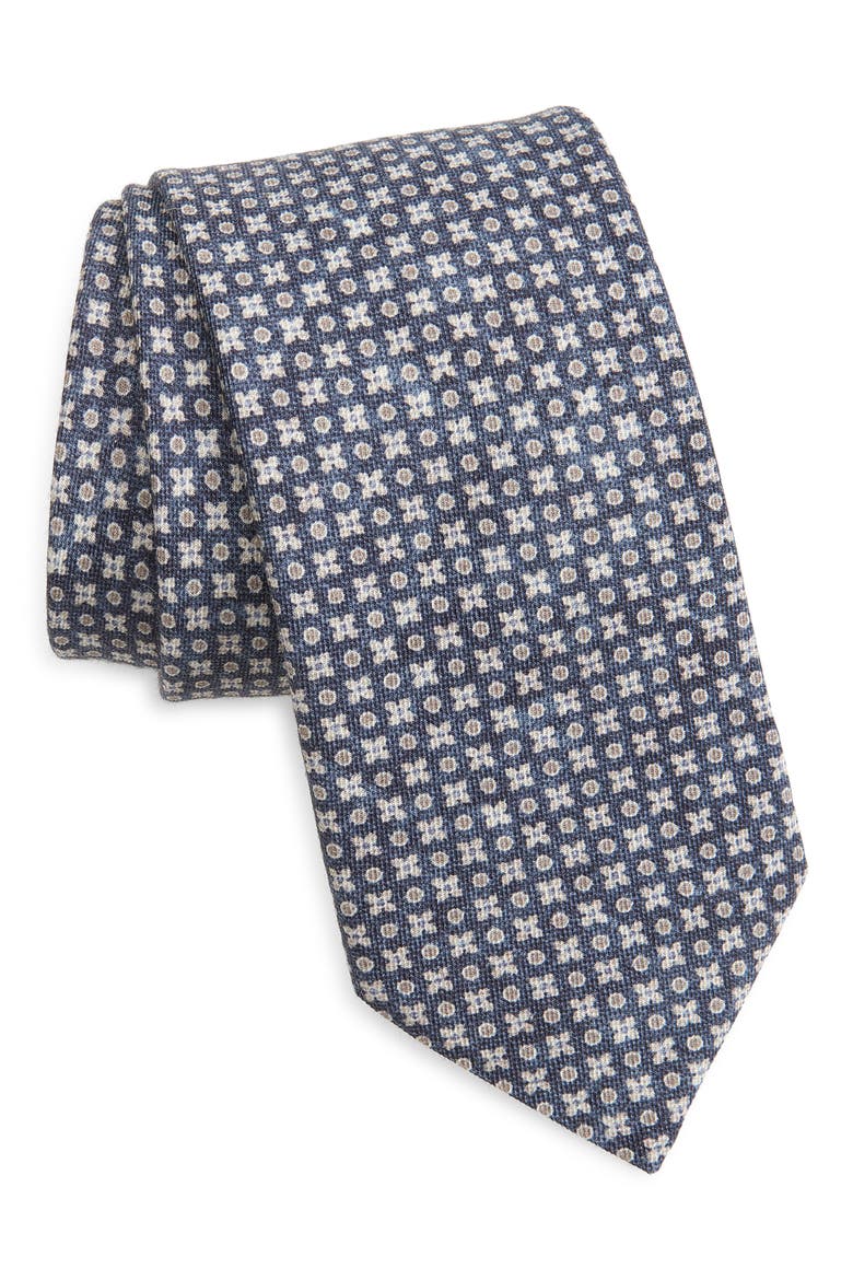 Silk Tie, Main, color, DARK BLUE