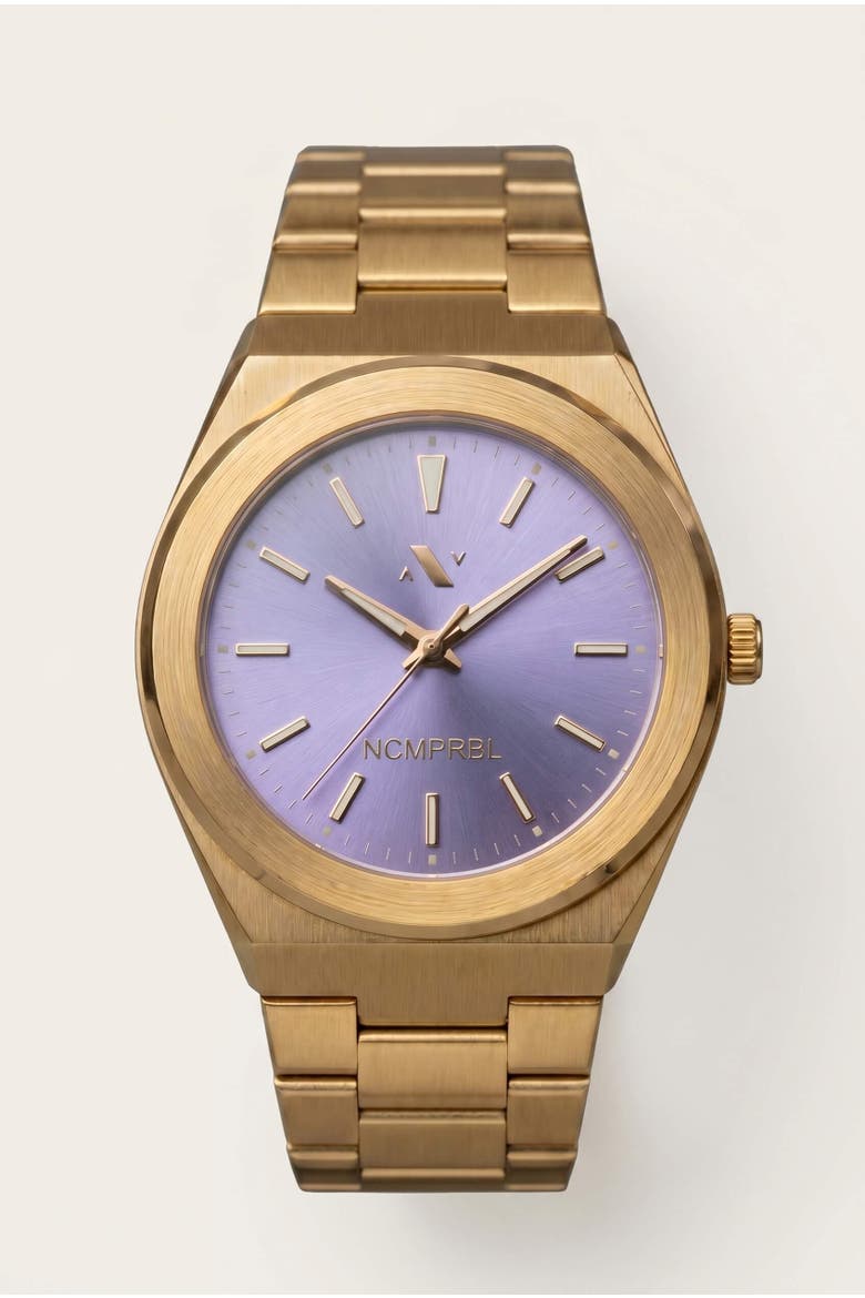 Elevate Link Peri Swiss Quartz Bracelet Link Watch, 42MM, Main, color, Rich Yellow Gold/ Veri Peri
