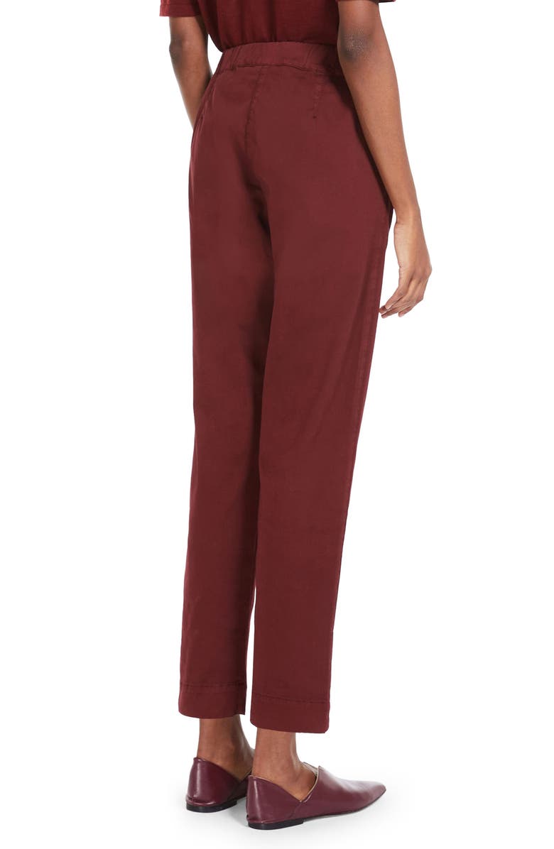Max Mara Leisure Terreno Drawstring Stretch Cotton Ankle Pants, Alternate, color, 