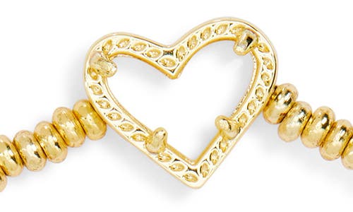 Kendra Scott Ari Heart Stretch Bracelet In Gold