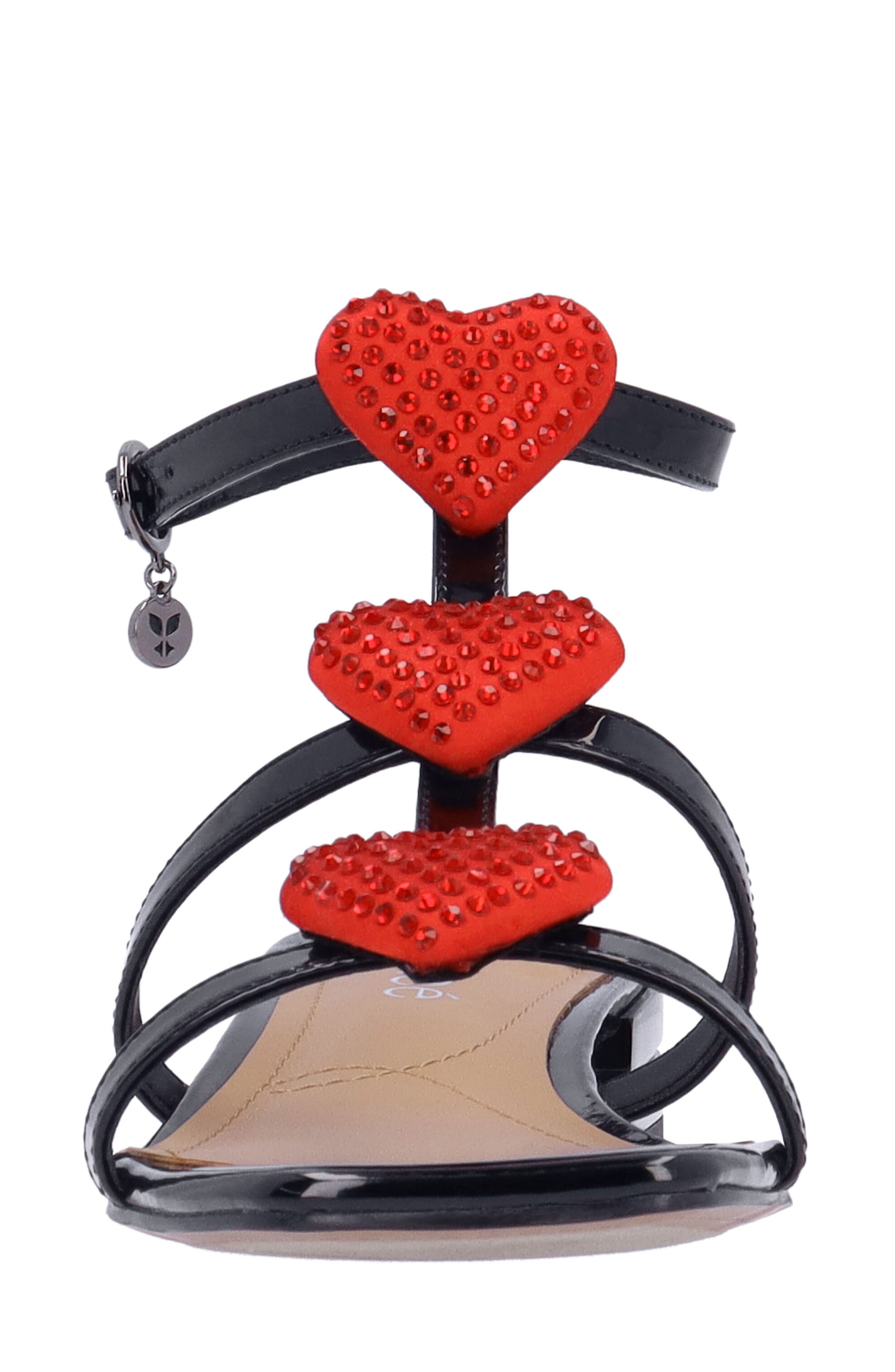 J. Reneé Heartly Strappy Sandal, Alternate, color, Black