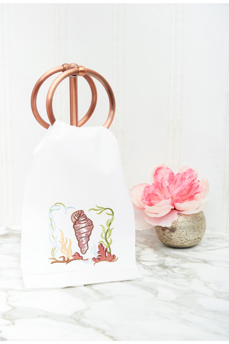 Tulip Shell Woven Kitchen Towel, Alternate, color, brown
