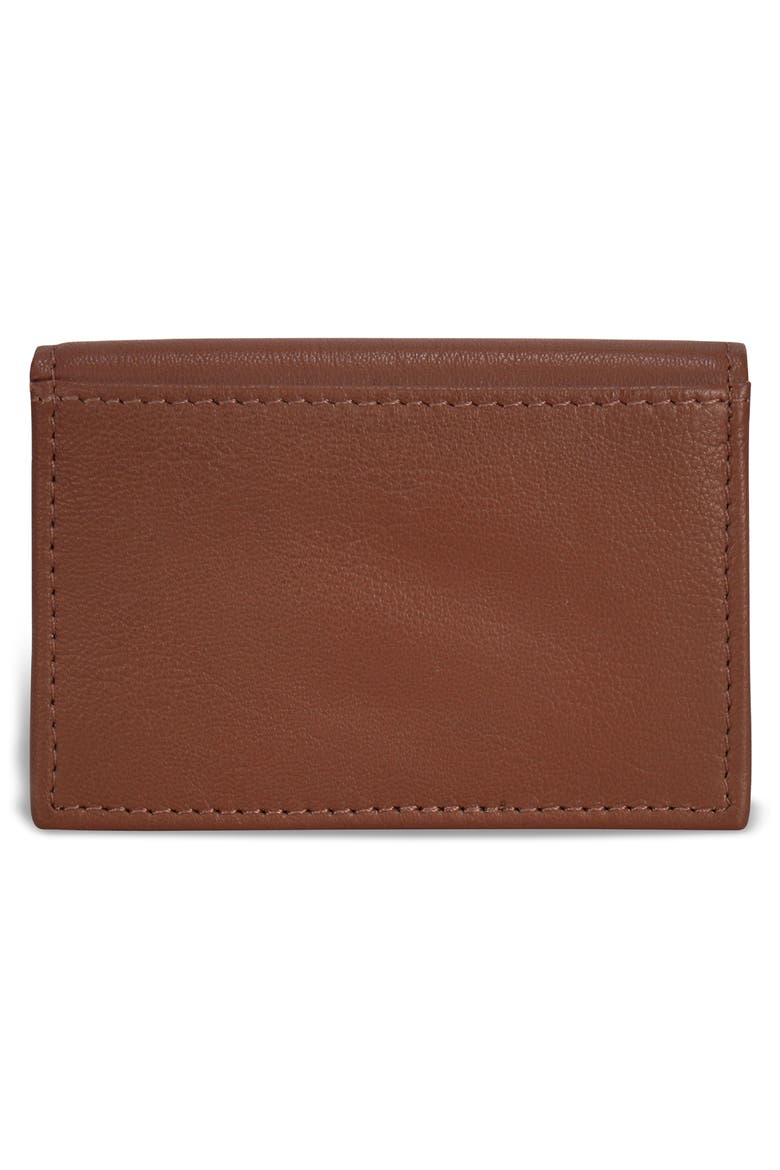 Onyx Leather RFID Vertical Slim Wallet, Alternate, color, BROWN