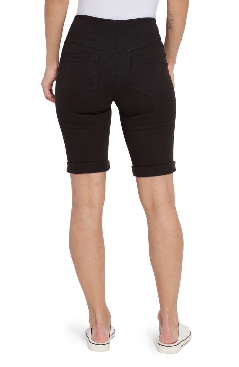 Lysse 'Lyssentials Stretch Denim Boyfriend Shorts, Alternate, color, Black