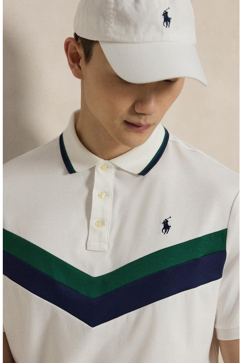Chevron Classic Fit Polo, Alternate, color, WHITE