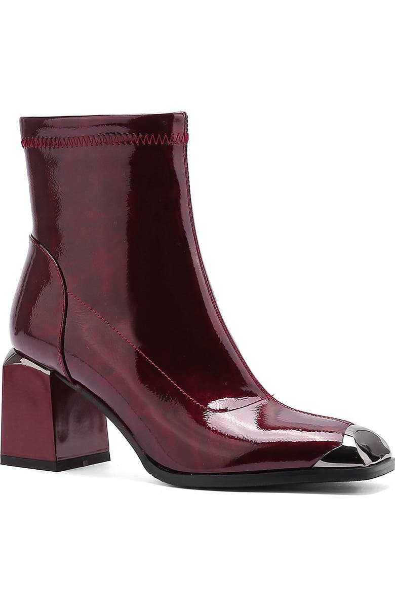 NINETY UNION Fortune Square Toe Boot, Main, color, Burgundy