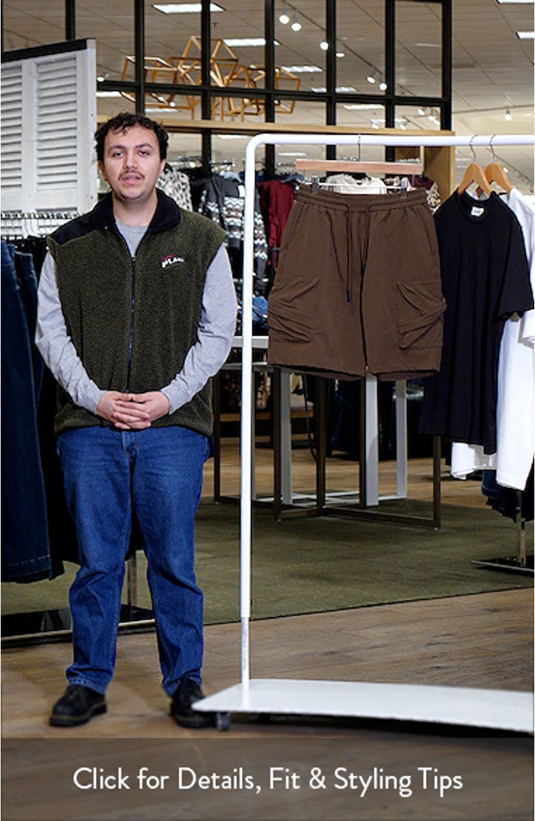 Numeric Baggy Stretch Nylon Drawstring Cargo Shorts, sales video thumbnail