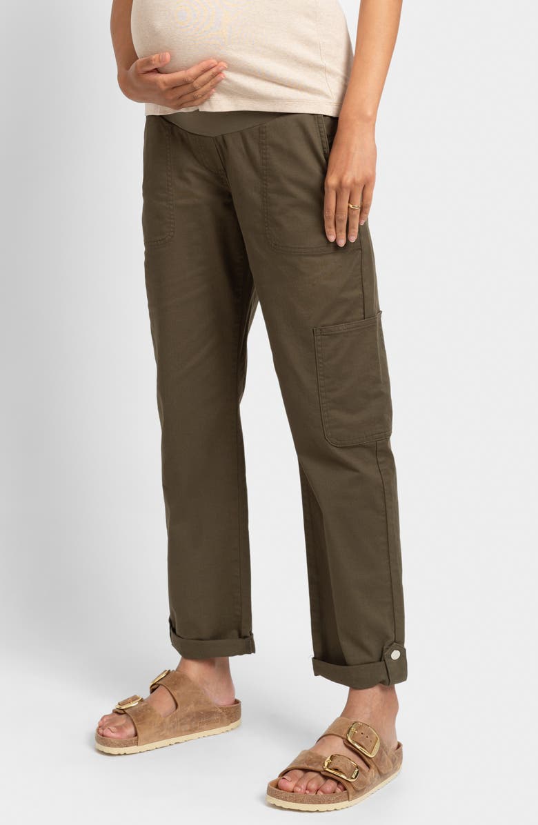 Seraphine Under the Bump Cargo Maternity Pants, Alternate, color, 