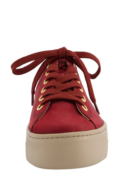 Paul Green Bixby Platform Sneaker In Red