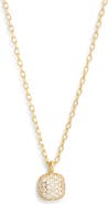 Argento Vivo Sterling Silver Pavè Small Square Pendant Necklace