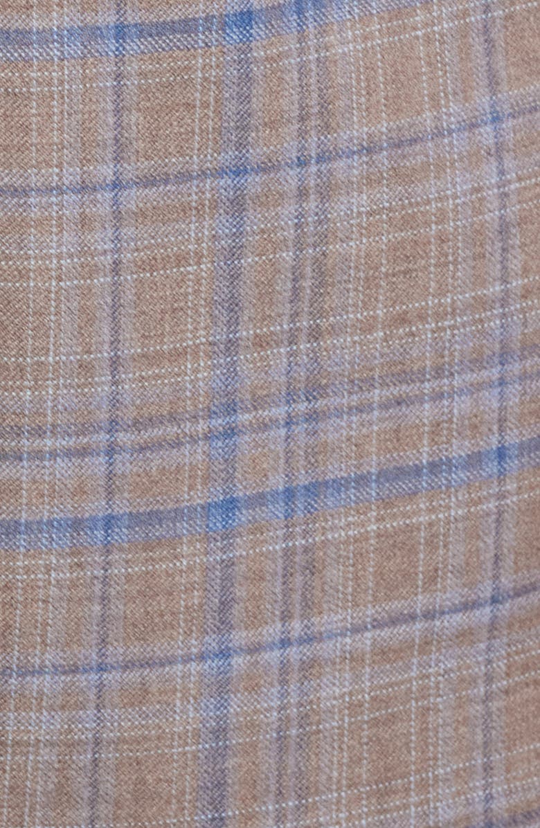 Peter Millar Hartford Classic Fit Plaid Wool Sport Coat, Alternate, color, Tan