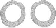 Ettika Pavé Cubic Zirconia Open Circle Drop Earrings