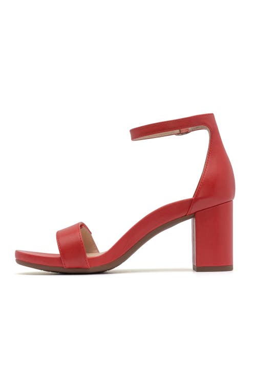 Abeo Tempo Strap In Red Leather - Regular