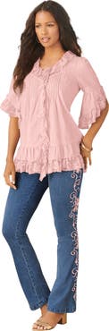 Roaman's Whitney Lace Shirt