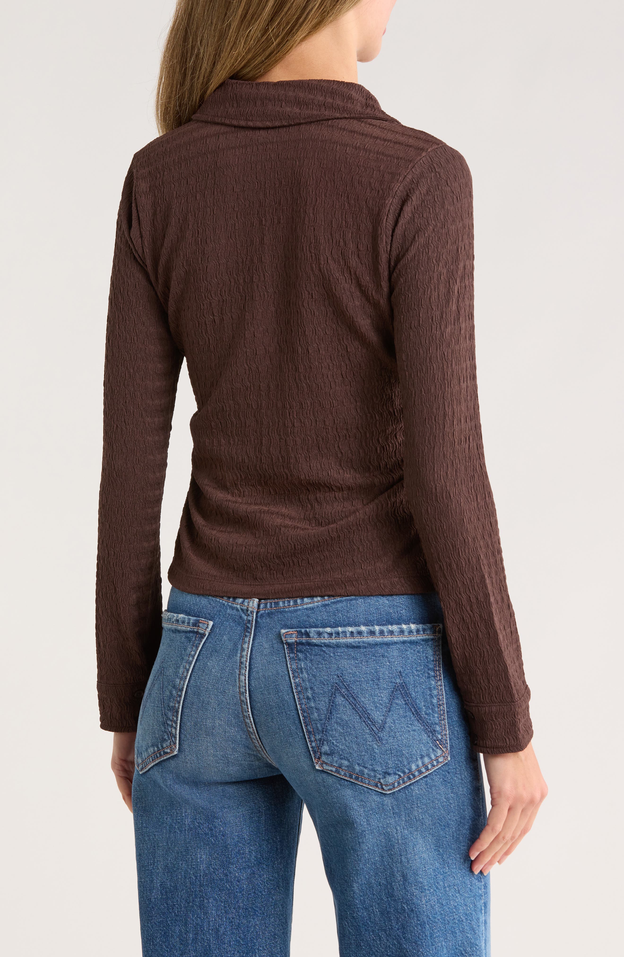 Lace Slim Button Front Sweater - image 2