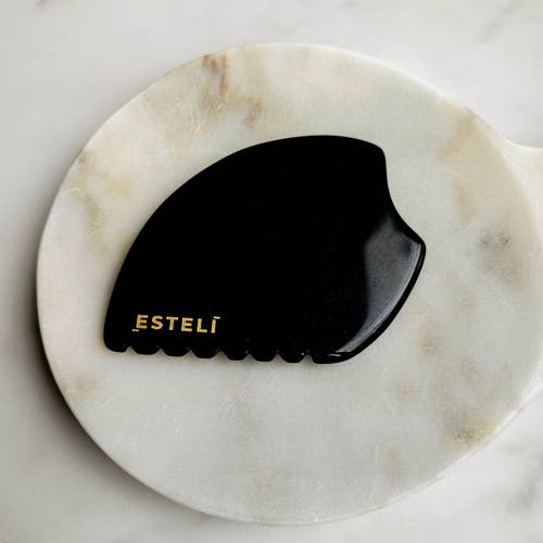 Esteli Obsidian Gua Sha In Black Obsidian