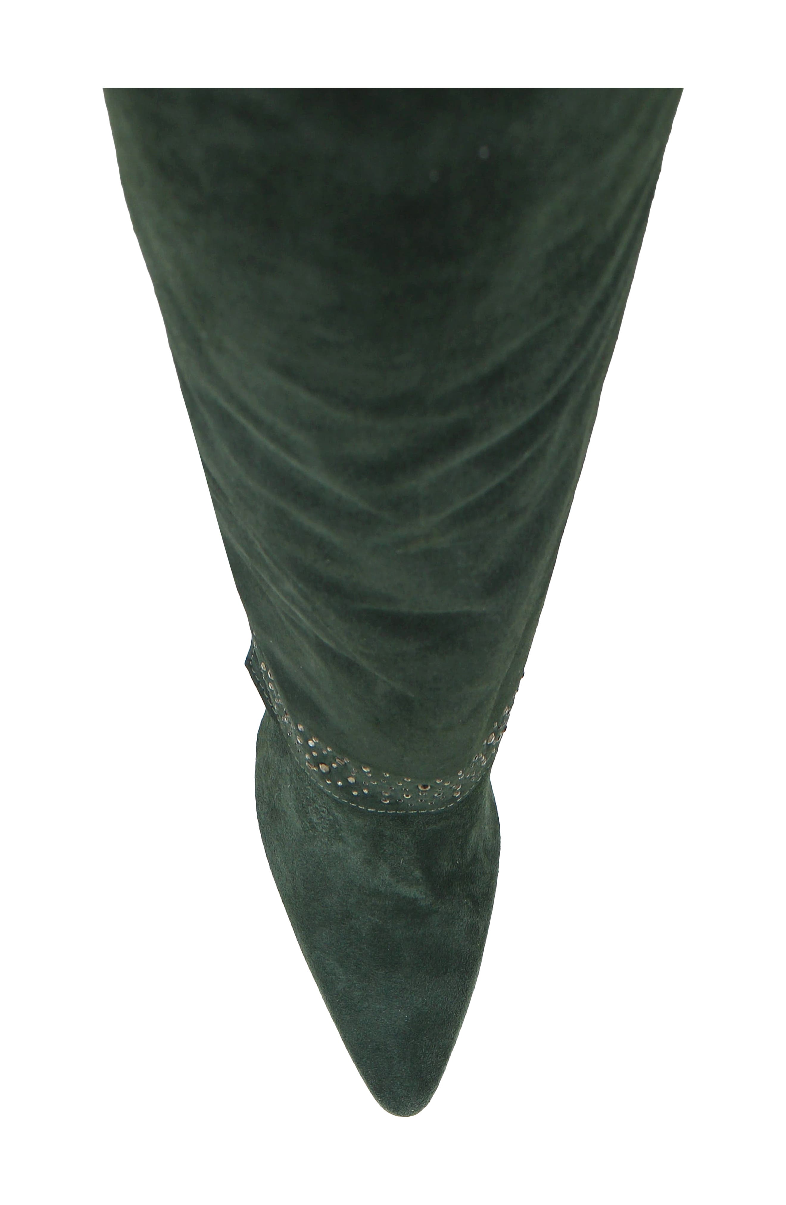 Isolde Knee High Boot, Alternate, color, GREEN SUED