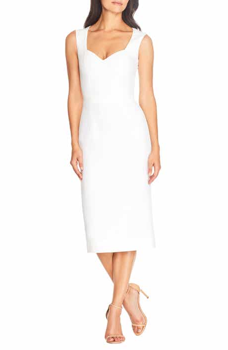Dress the Population Elle Sweetheart Neck Sheath Midi Dress