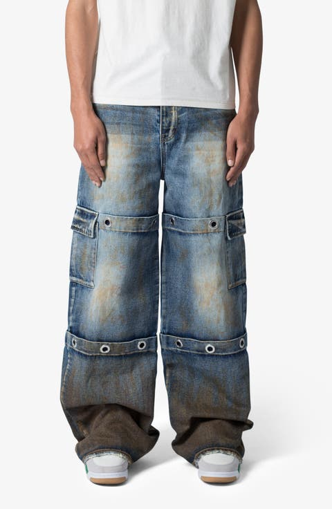 Void Baggy Grommet Denim Cargo Jeans