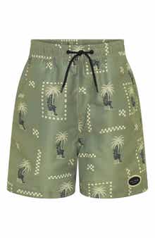 Kids' Tiger Island UPF 50+ Swim Trunks