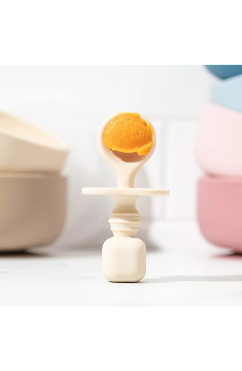 Sperric Silicone Baby Feeding Set with Suction Bowls & Spoons, 4-Piece, Alternate, color, Pastel Tan