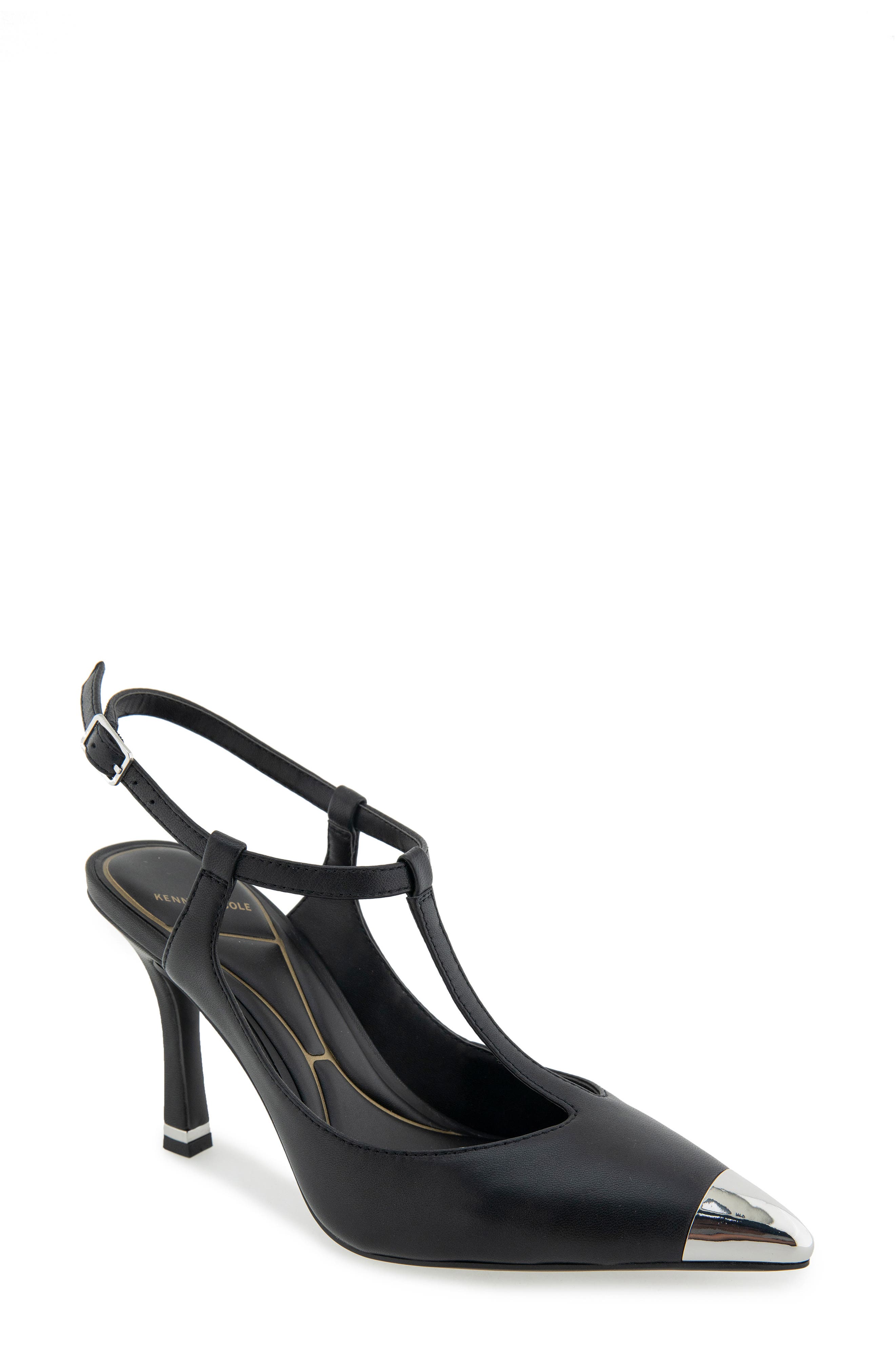 Kenneth Cole Romi T-Strap Pump, Main, color, Black Leather