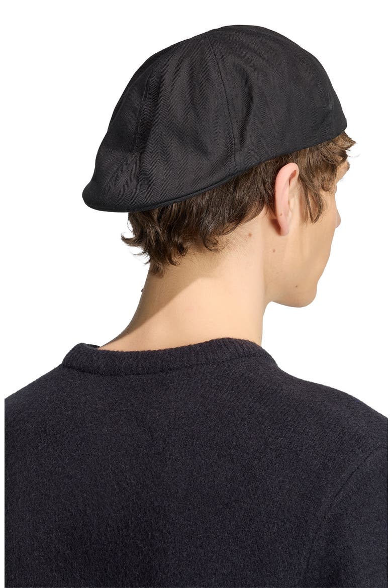 Trefoil Embroidered Crewneck Sweater, Alternate, color, BLACK