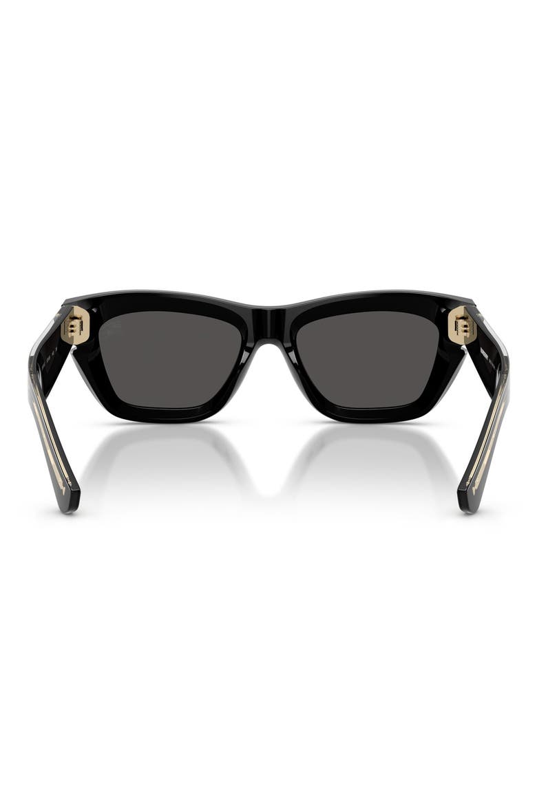 52mm Irregular Sunglasses, Alternate, color, BLACK