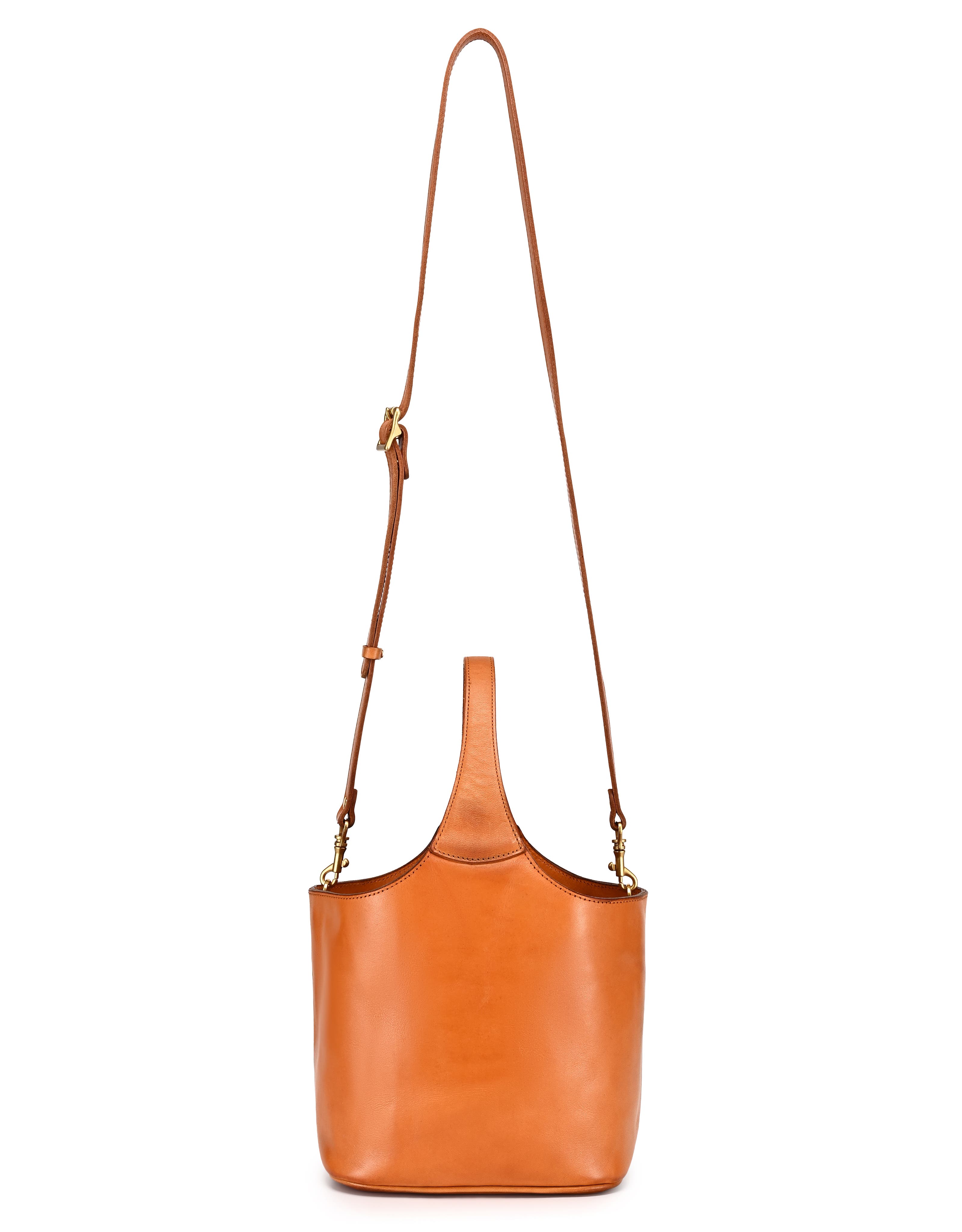 Napa Genuine Leather Relaxed Handcrafted Basket Bag, Alternate, color, Caramel