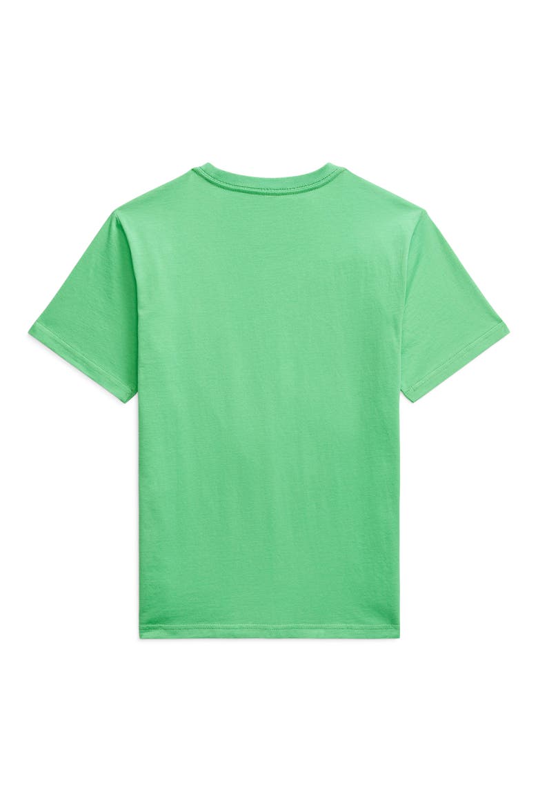 Kids' Solid Cotton Crewneck T-Shirt, Alternate, color, GREEN