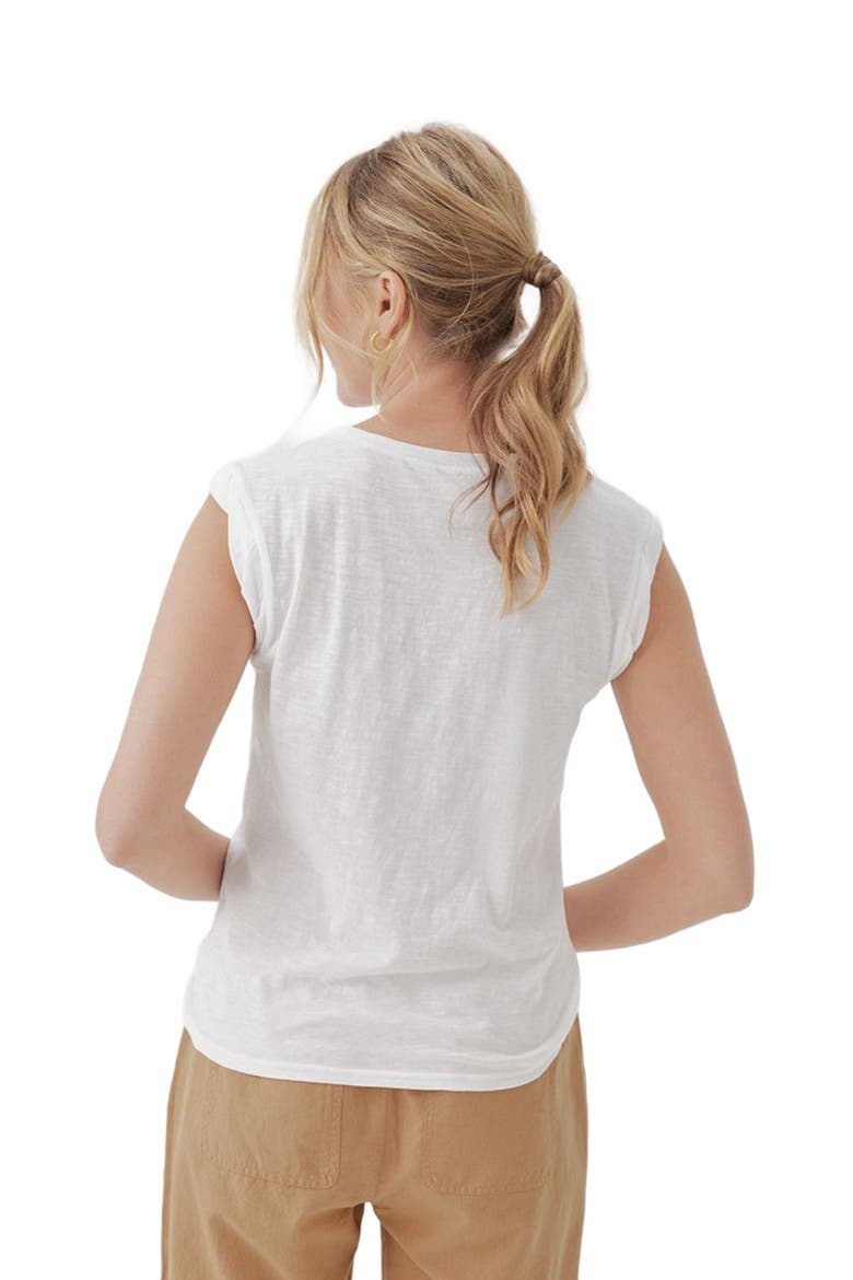 Organic Featherweight Slub Muscle Tee, Alternate, color, White