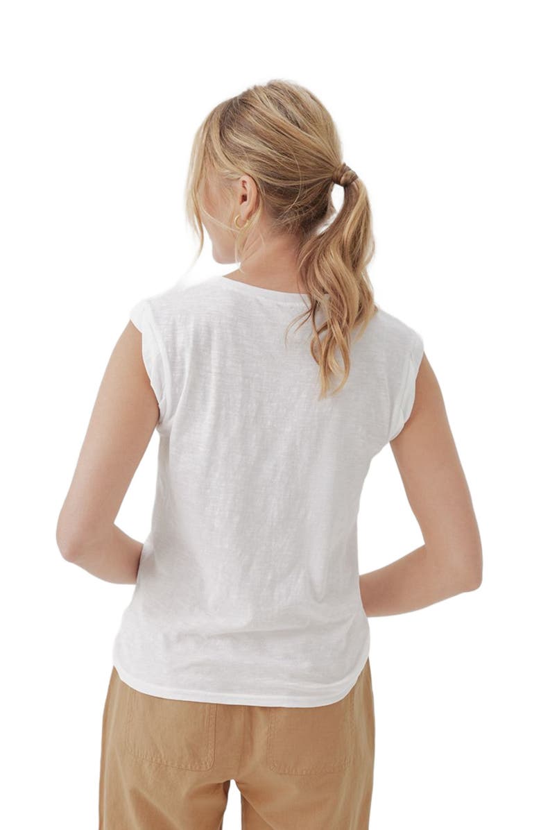 Pact Organic Featherweight Slub Muscle Tee, Alternate, color, White