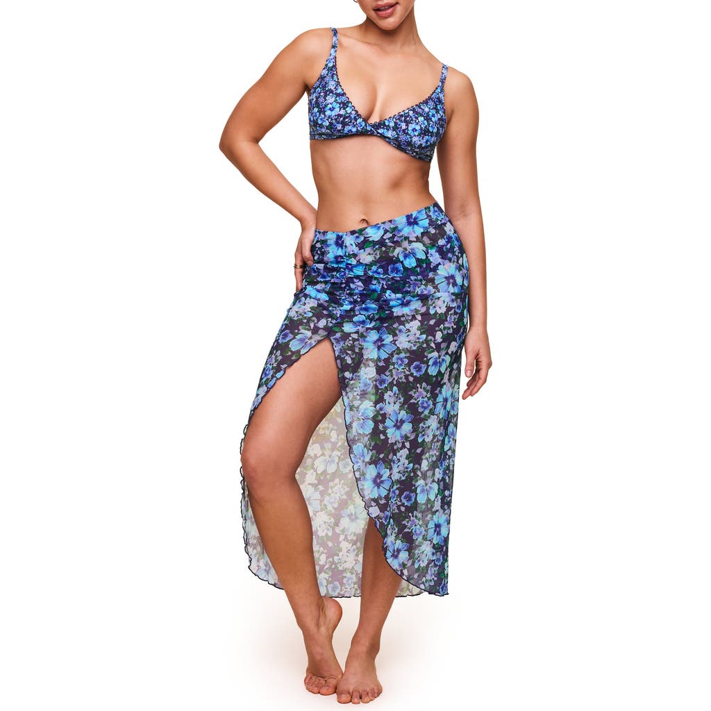 Adore Me Nirina Swimwear Sarong Bottom In Floral Purple
