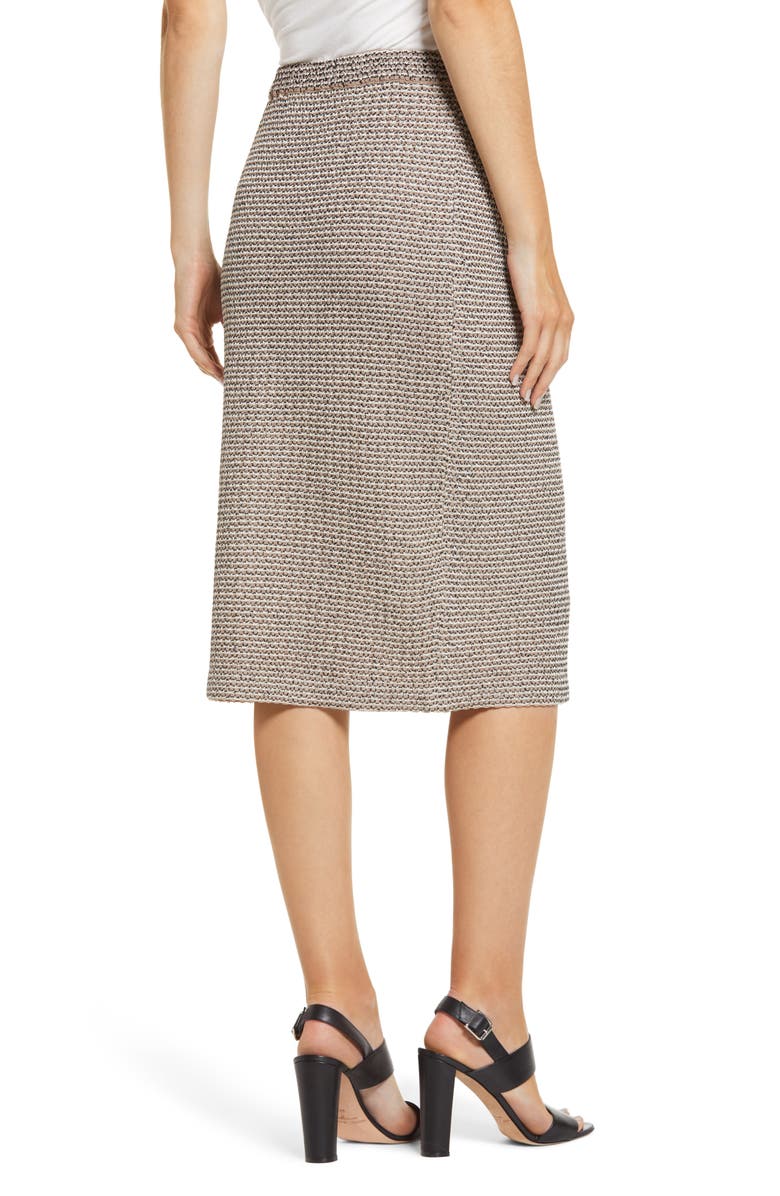 Ming Wang Tweed Knit Pencil Skirt, Alternate, color,