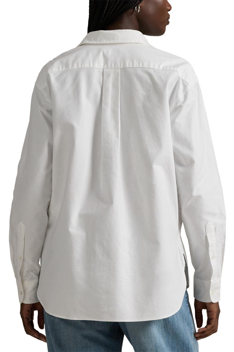 The Iconic Relaxed Fit Oxford Button-Up Shirt, Alternate, color, BSR WHITE