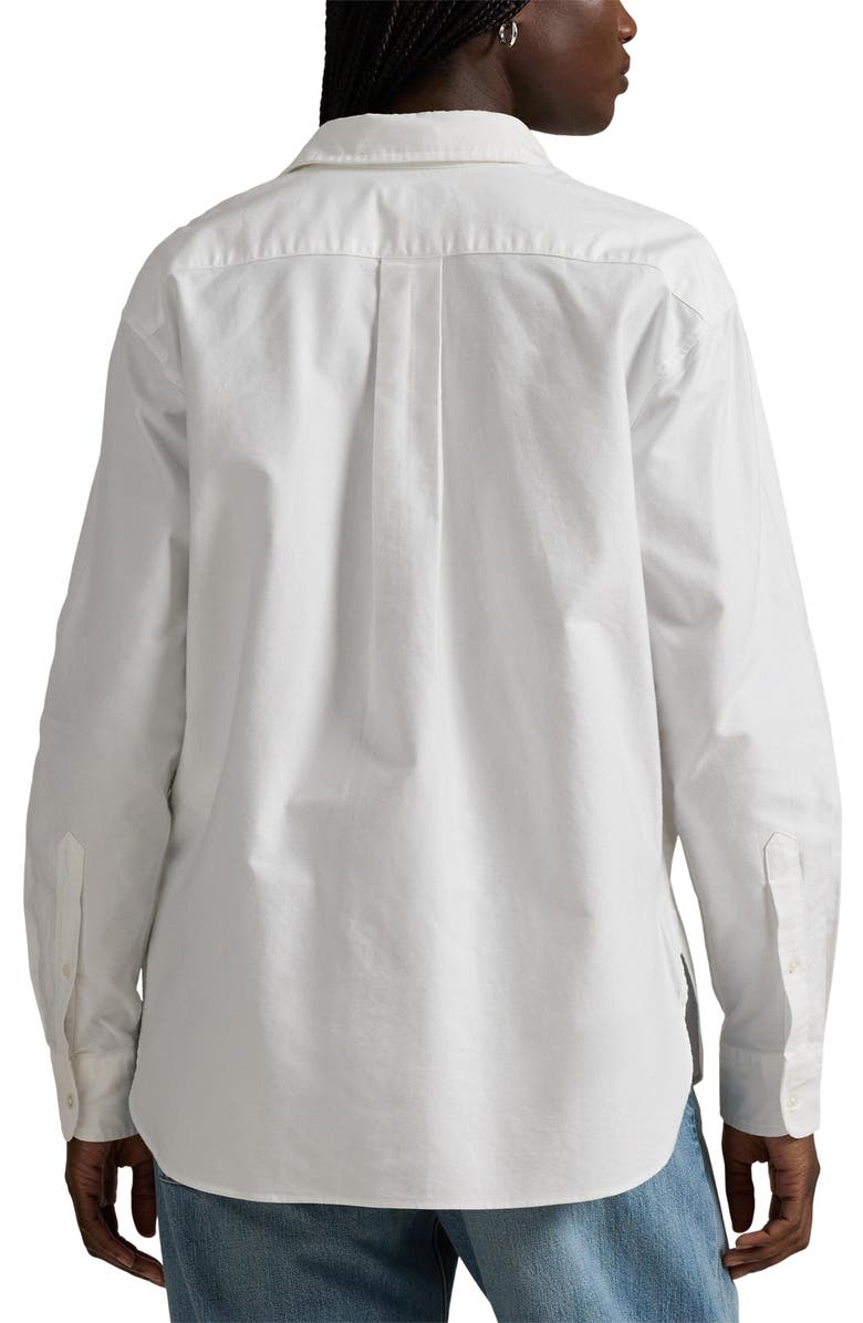 Polo Ralph Lauren The Iconic Relaxed Fit Oxford Button-Up Shirt, Alternate, color, Bsr White