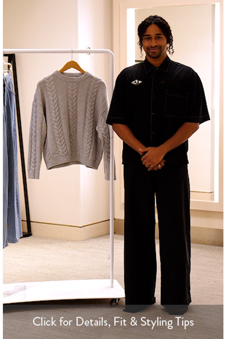 Cable Stitch Wide Rib Sweater video