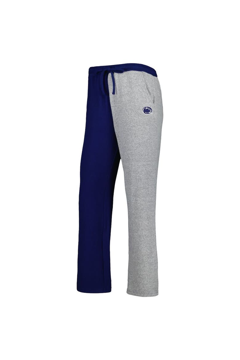 Women's ZooZatz Navy/Gray Penn State Nittany Lions Colorblock Cozy Tri-Blend Lounge Pants, Alternate, color, Navy