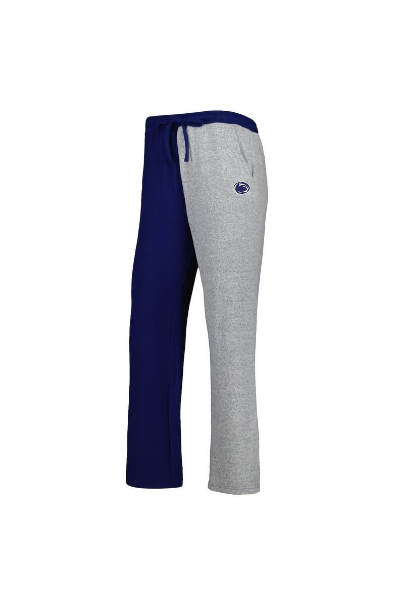 ZOOZATZ Women's ZooZatz Navy/Gray Penn State Nittany Lions Colorblock Cozy Tri-Blend Lounge Pants, Alternate, color, Navy