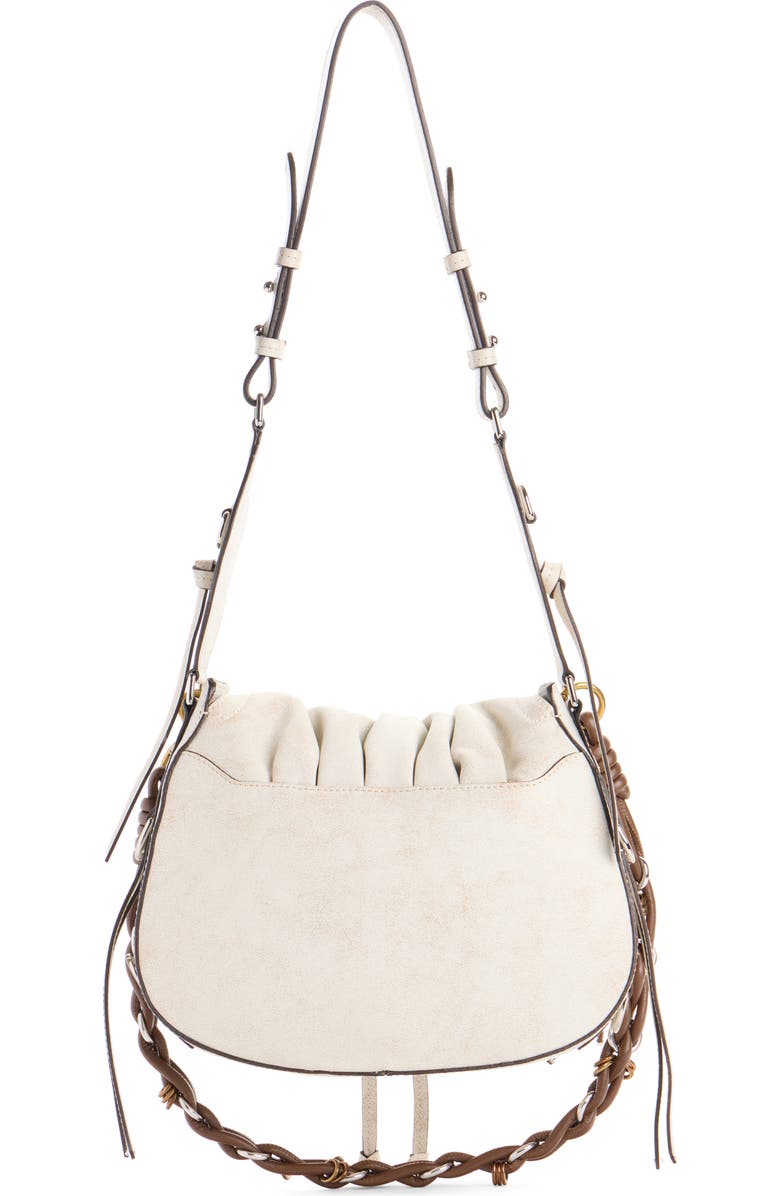 Isabel Marant Bolton Washed Leather Shoulder Bag, Alternate, color, Chalk