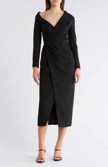 A.L.C. Kylah Long Sleeve Faux Wrap Dress