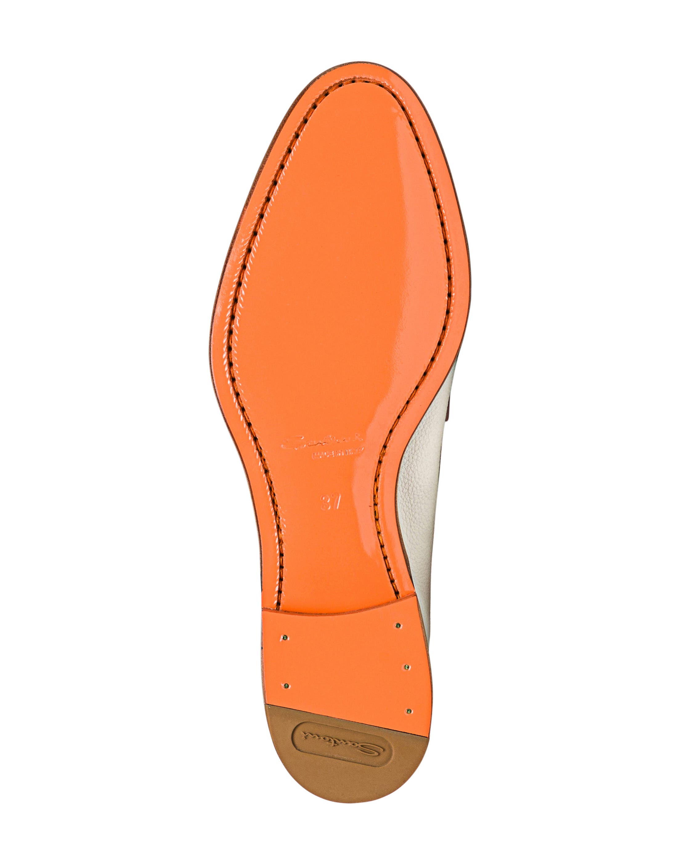 Santoni Leather Penny Loafer, Alternate, color, White