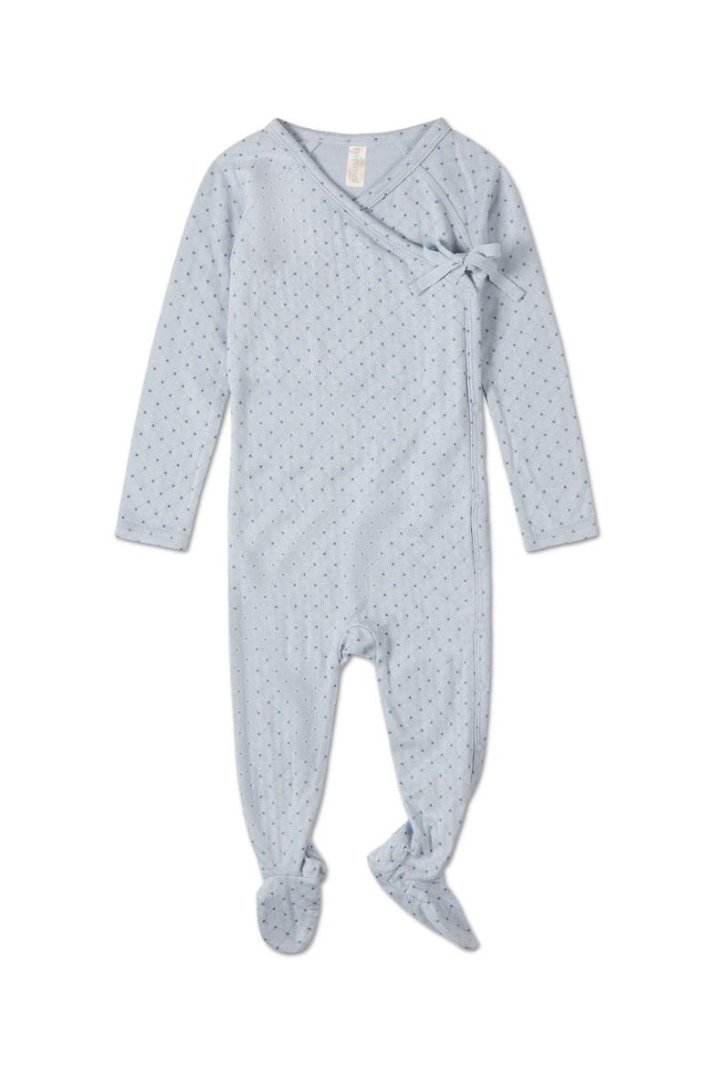 Toddler Boys Pointelle Rayon Blend Footie, Main, color, Blue