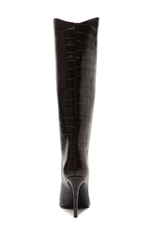Schutz Maryana Pointed Toe Boot In Brown